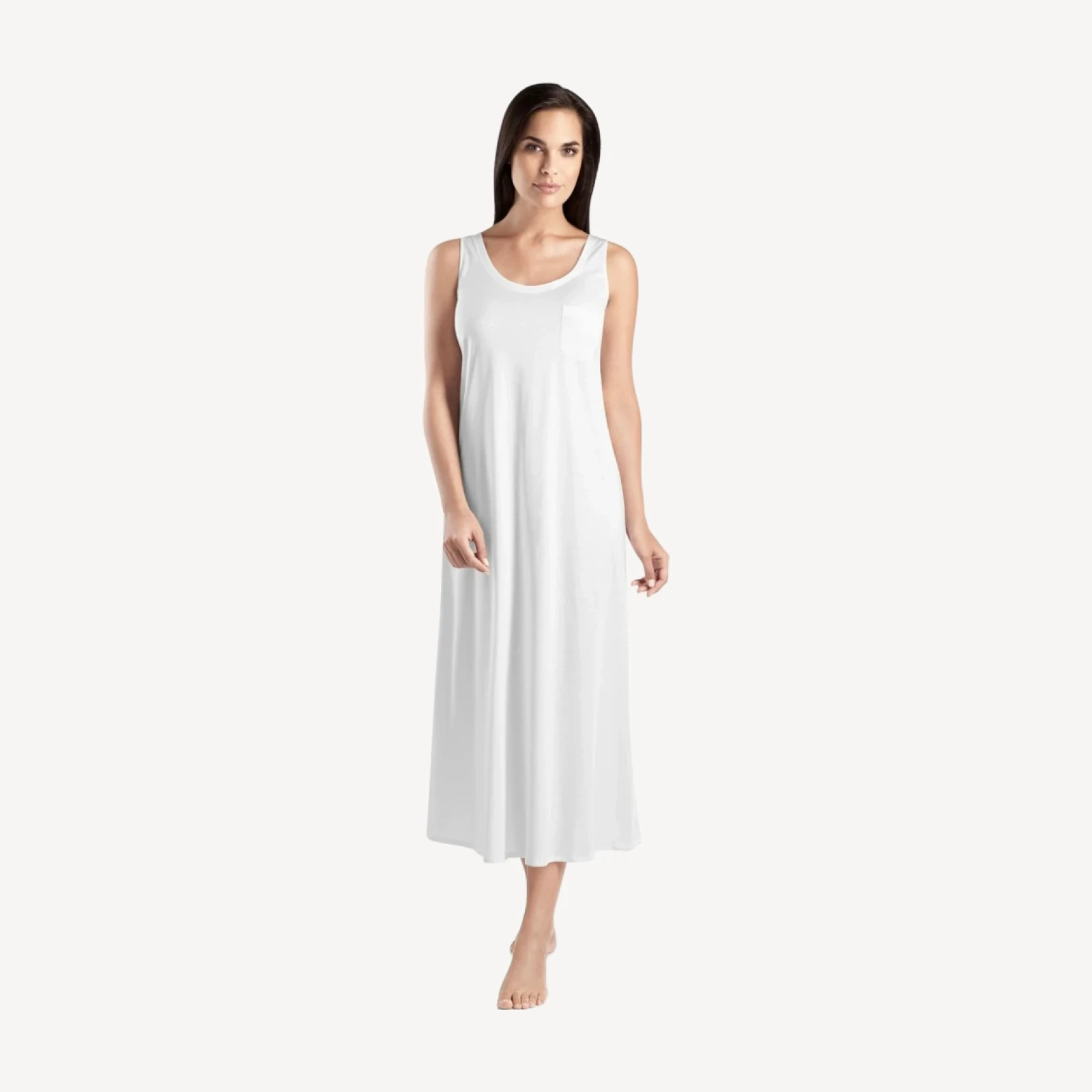 HANRO® cotton deluxe long tank gown