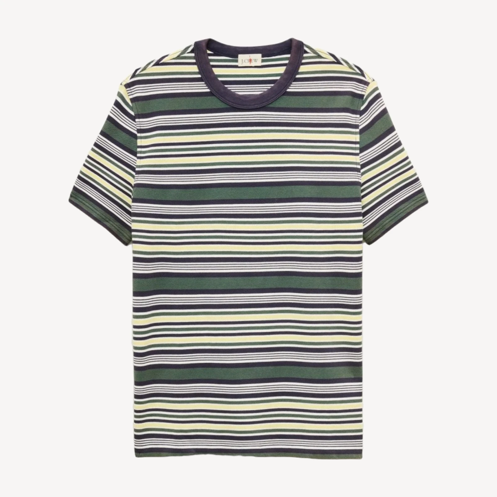 Washed piqué T-shirt in stripe