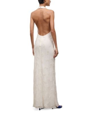 Staud Roselle Cowl Neck Backless Dress