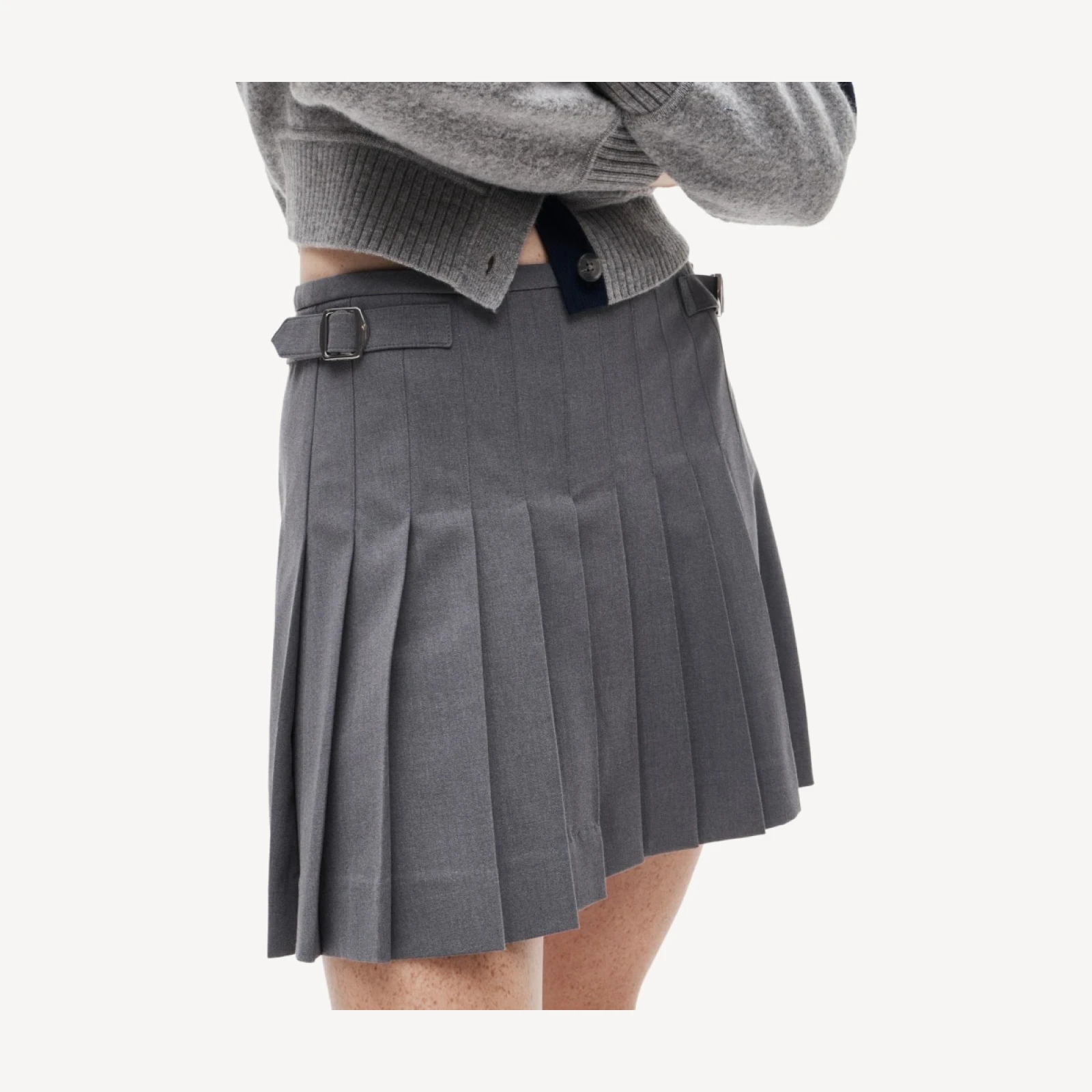 Ivy mini skirt in Gramercy suiting