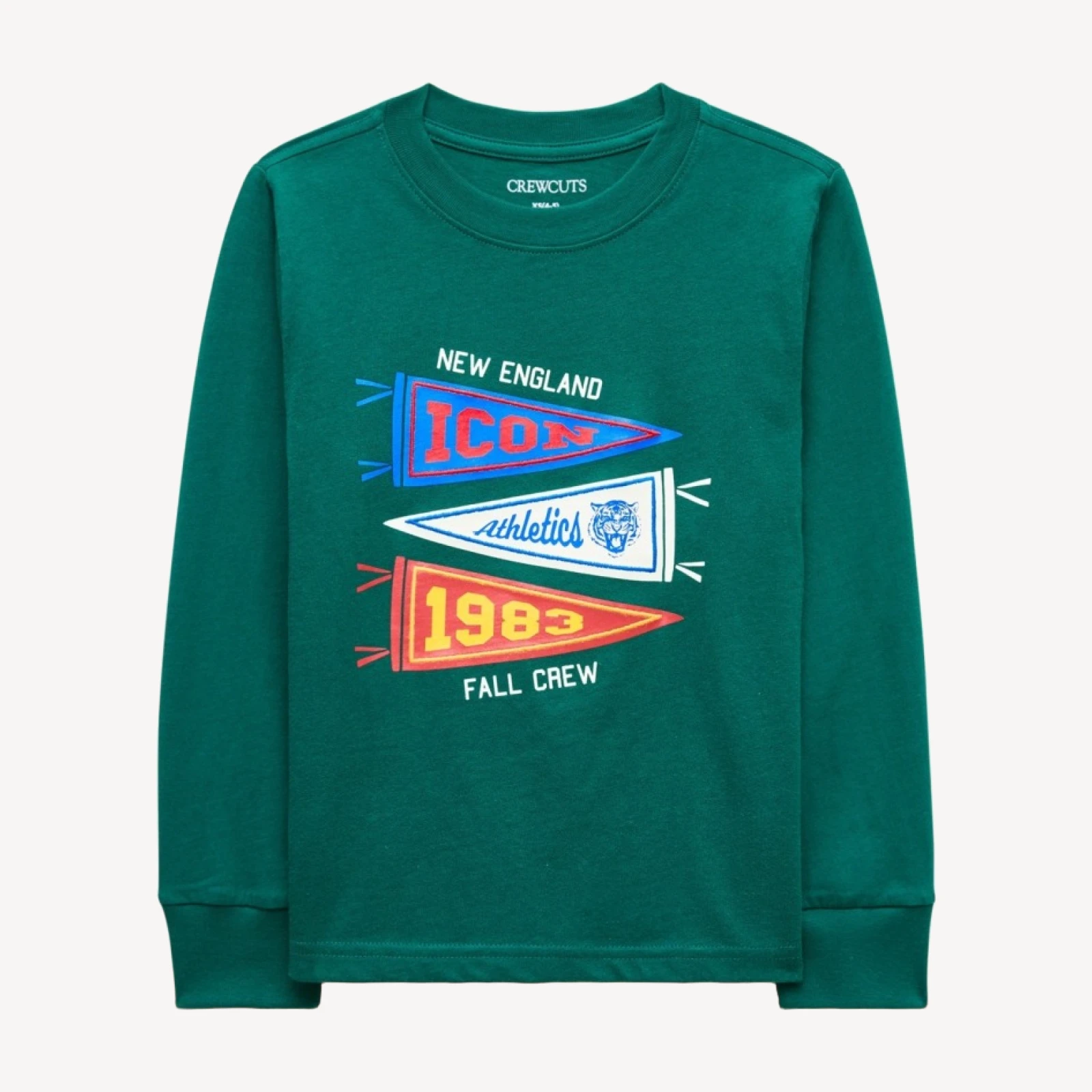 Kids' long-sleeve "athletics" graphic T-shirt