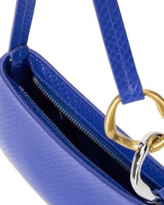 Staud Ollie Snake Embossed Leather Shoulder Bag