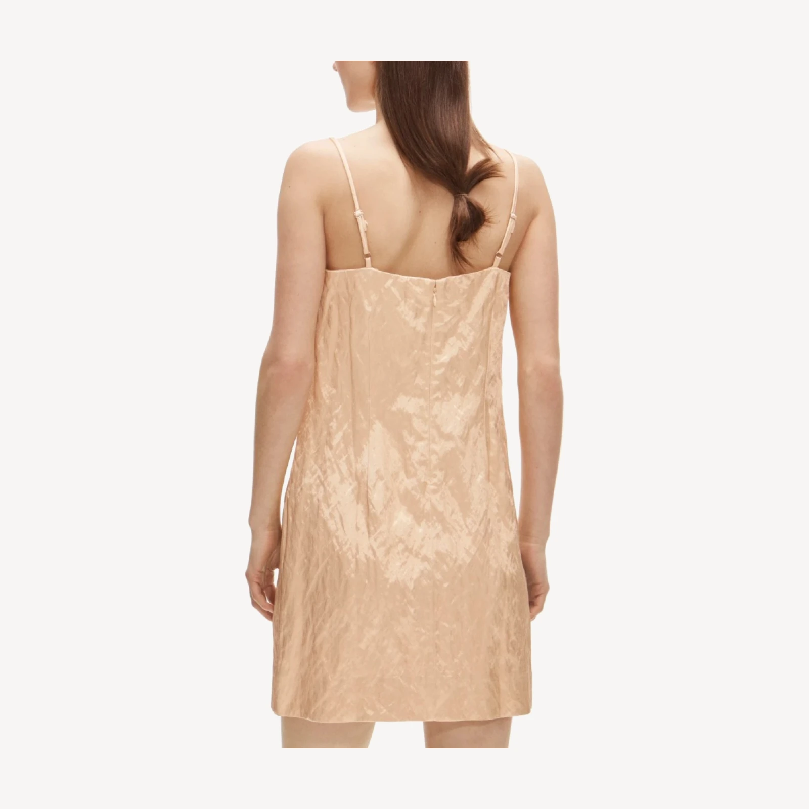 Collection shift dress in lobster-print memory satin