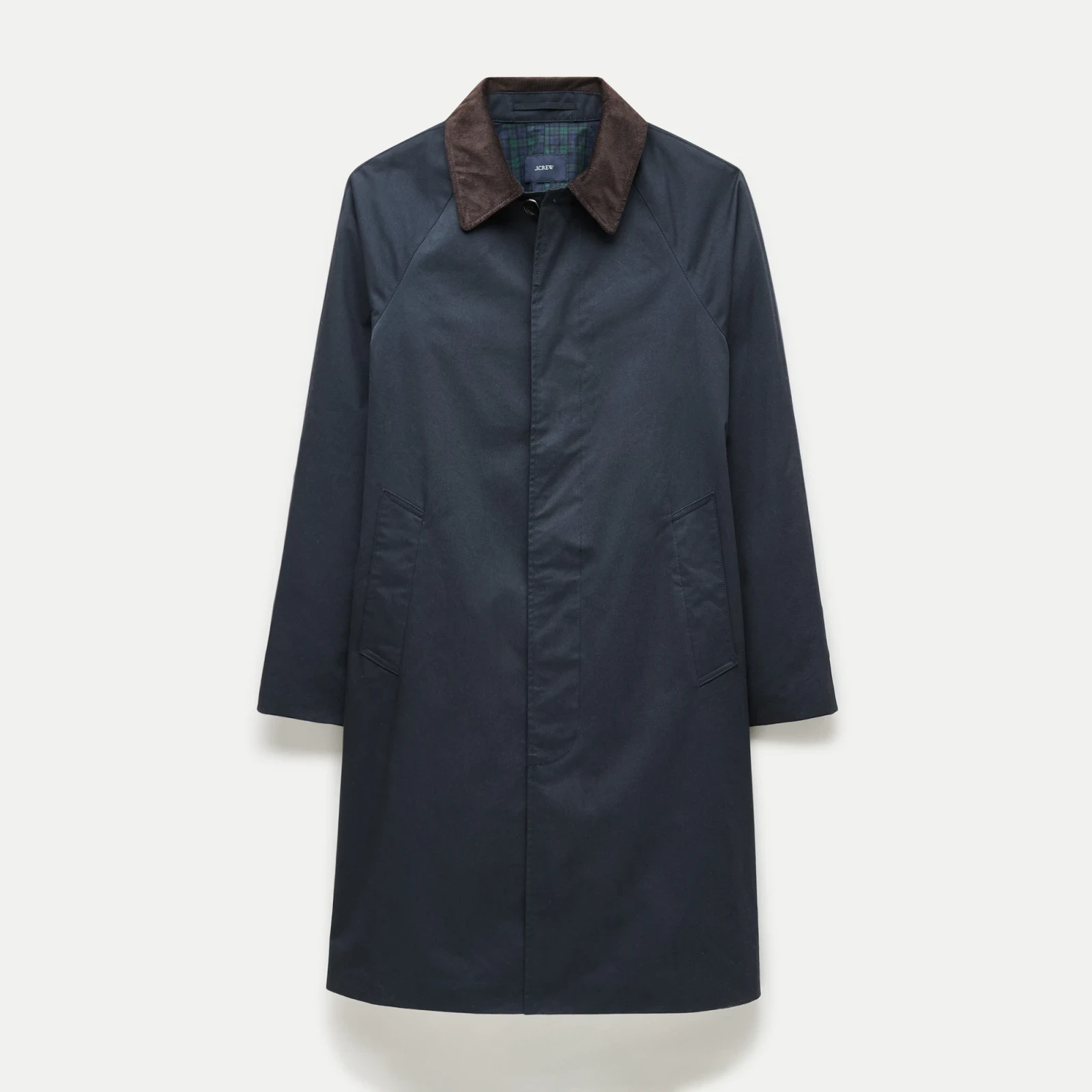 Balmacaan coat in cotton blend