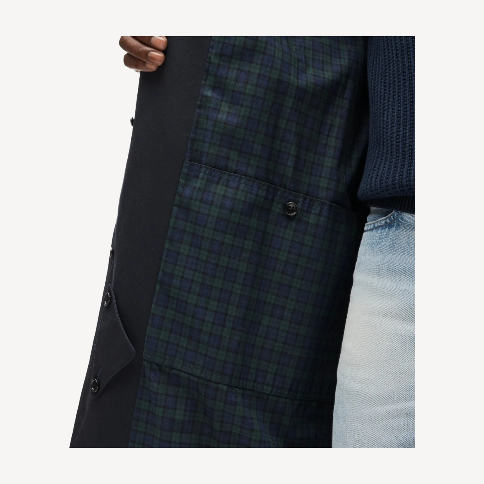 Balmacaan coat in cotton blend