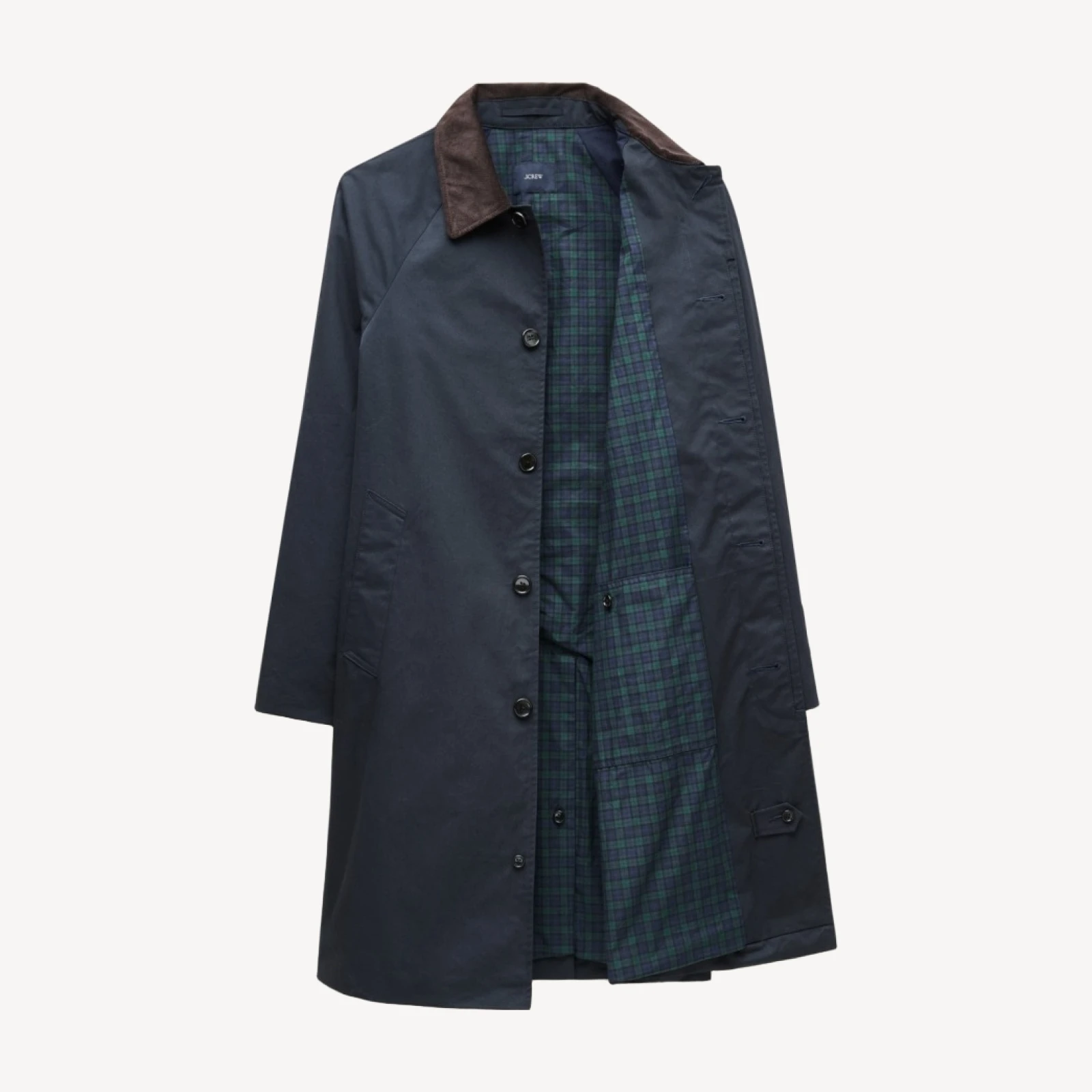 Balmacaan coat in cotton blend
