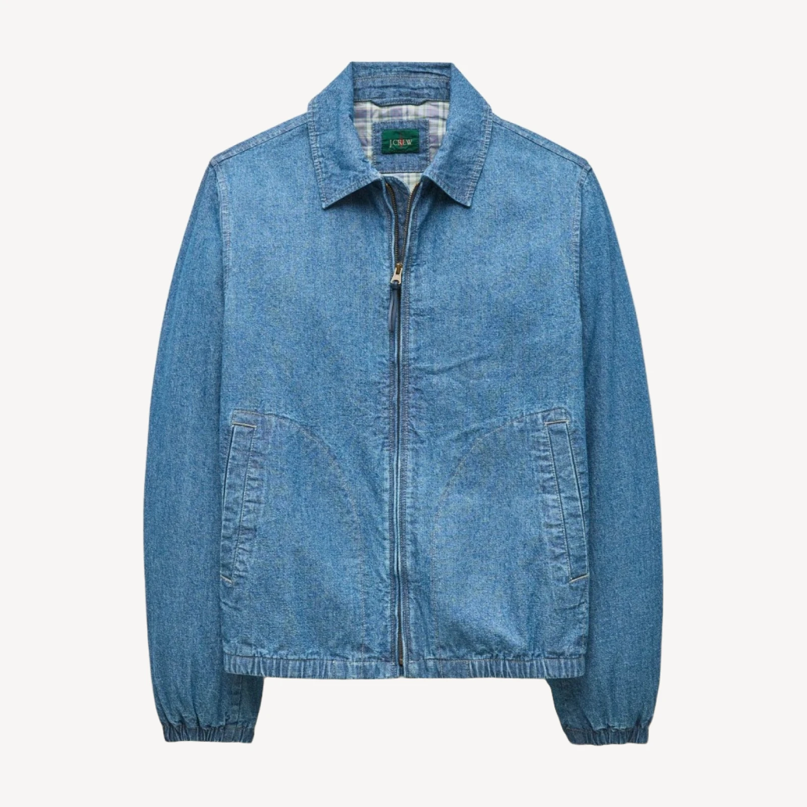 Harrington jacket in chambray