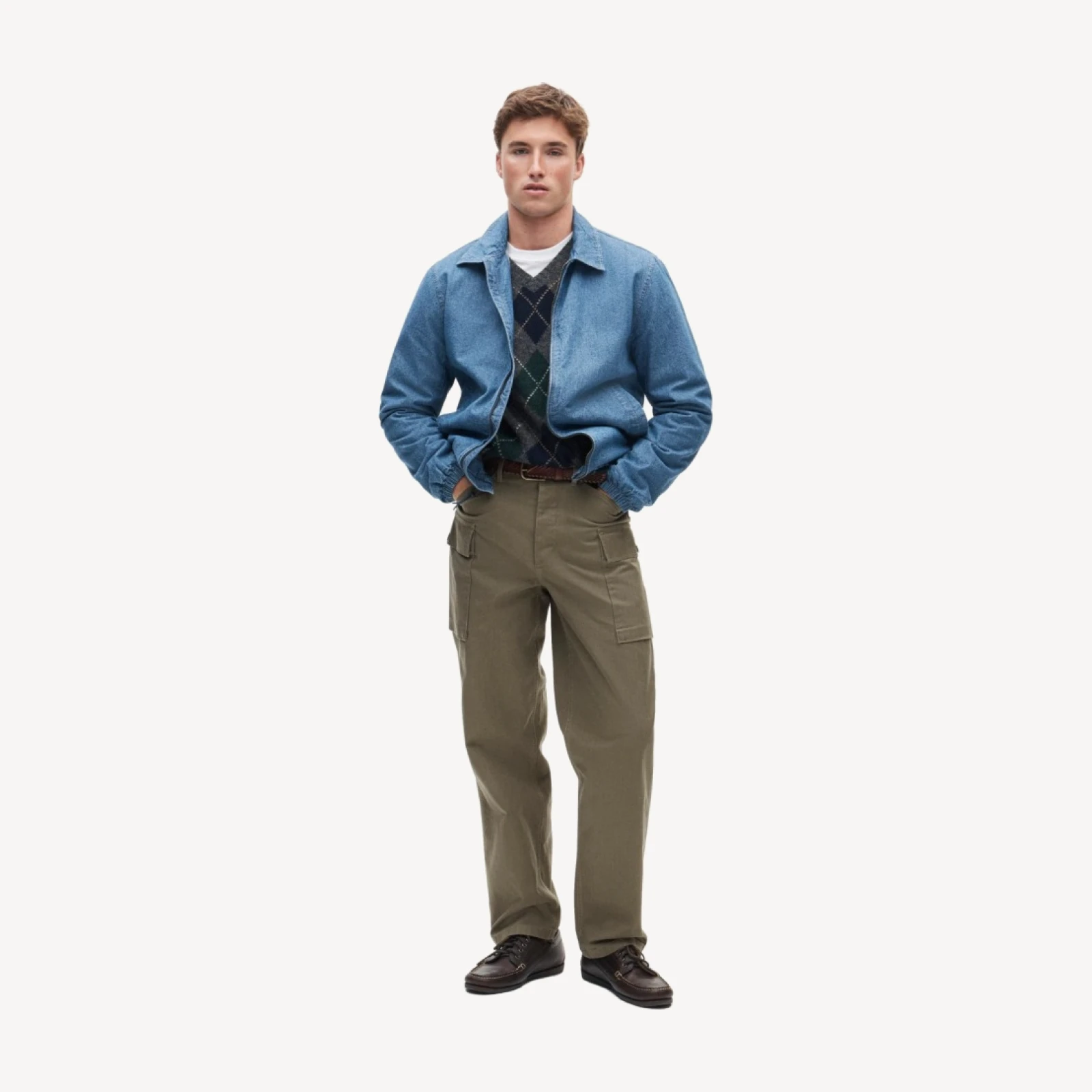 Harrington jacket in chambray