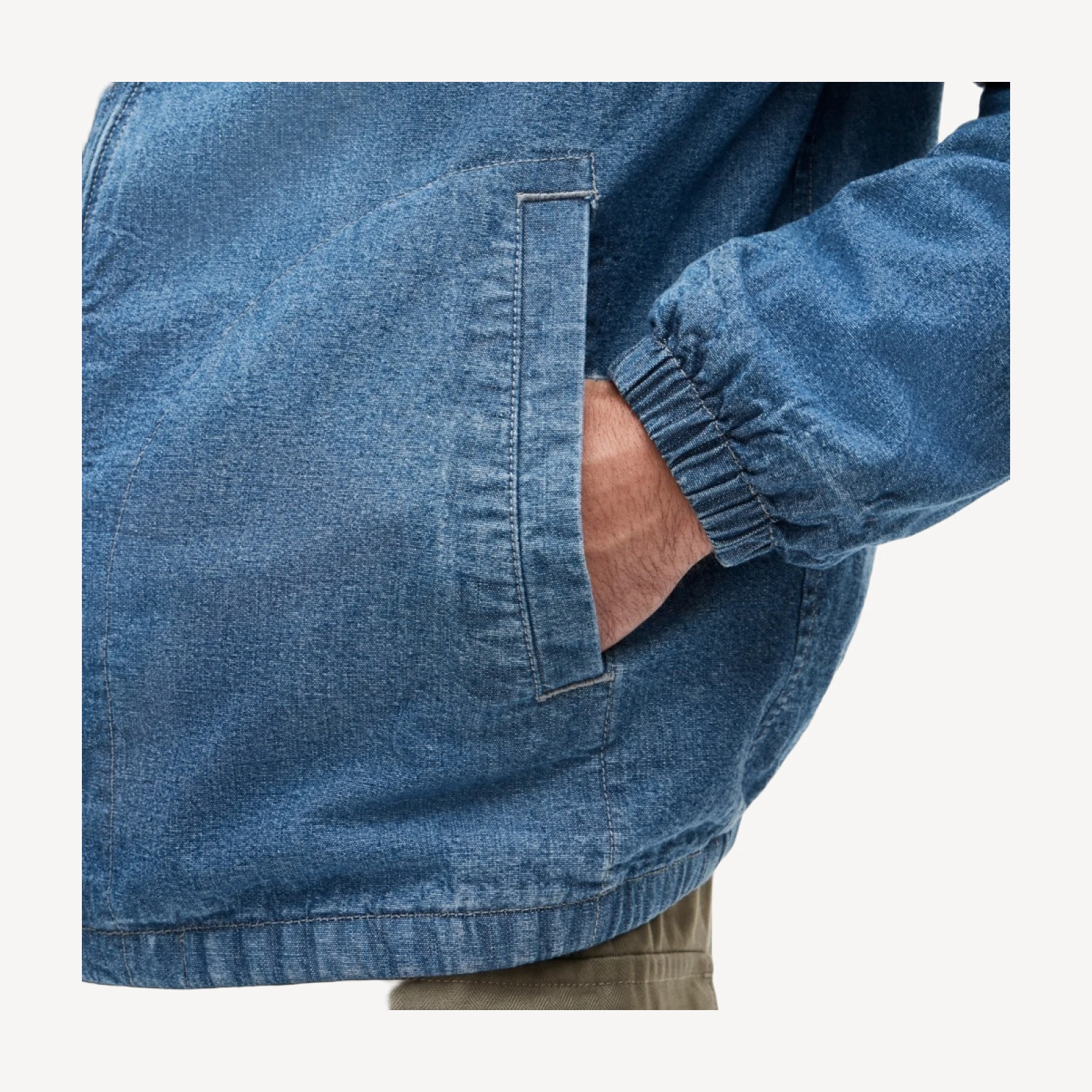 Harrington jacket in chambray