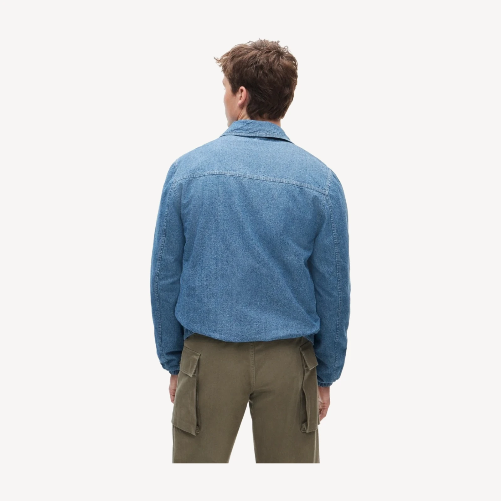 Harrington jacket in chambray