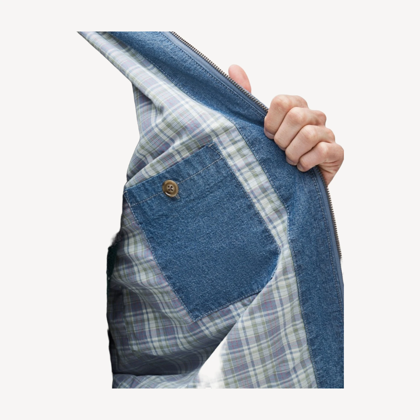 Harrington jacket in chambray