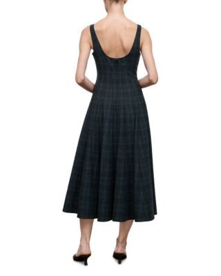 Staud Wells Printed Sleeveless Midi Dress