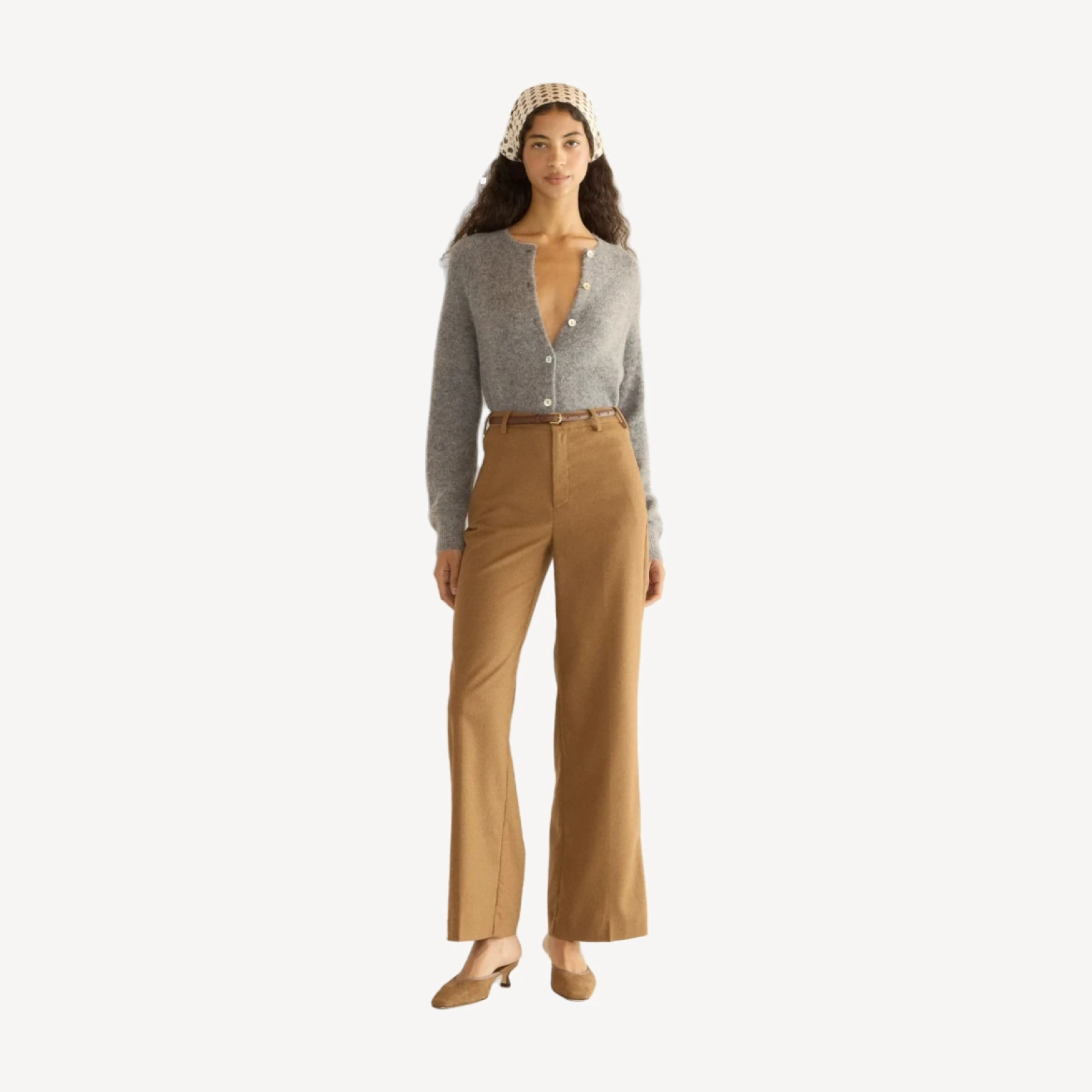 PETRA CARDIGAN -- DARK HEATHER GREY
