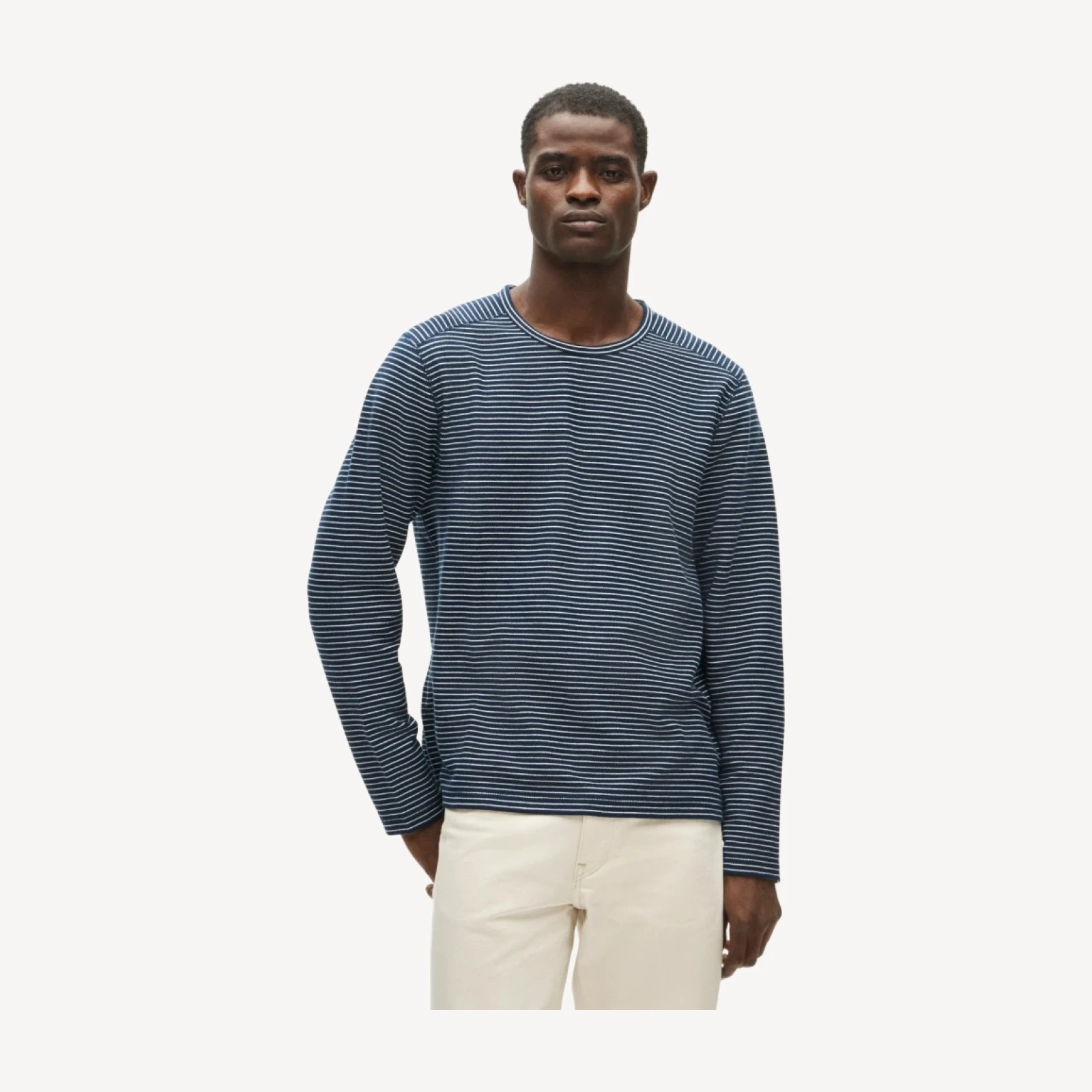 Summit thermal-knit crewneck in stripe