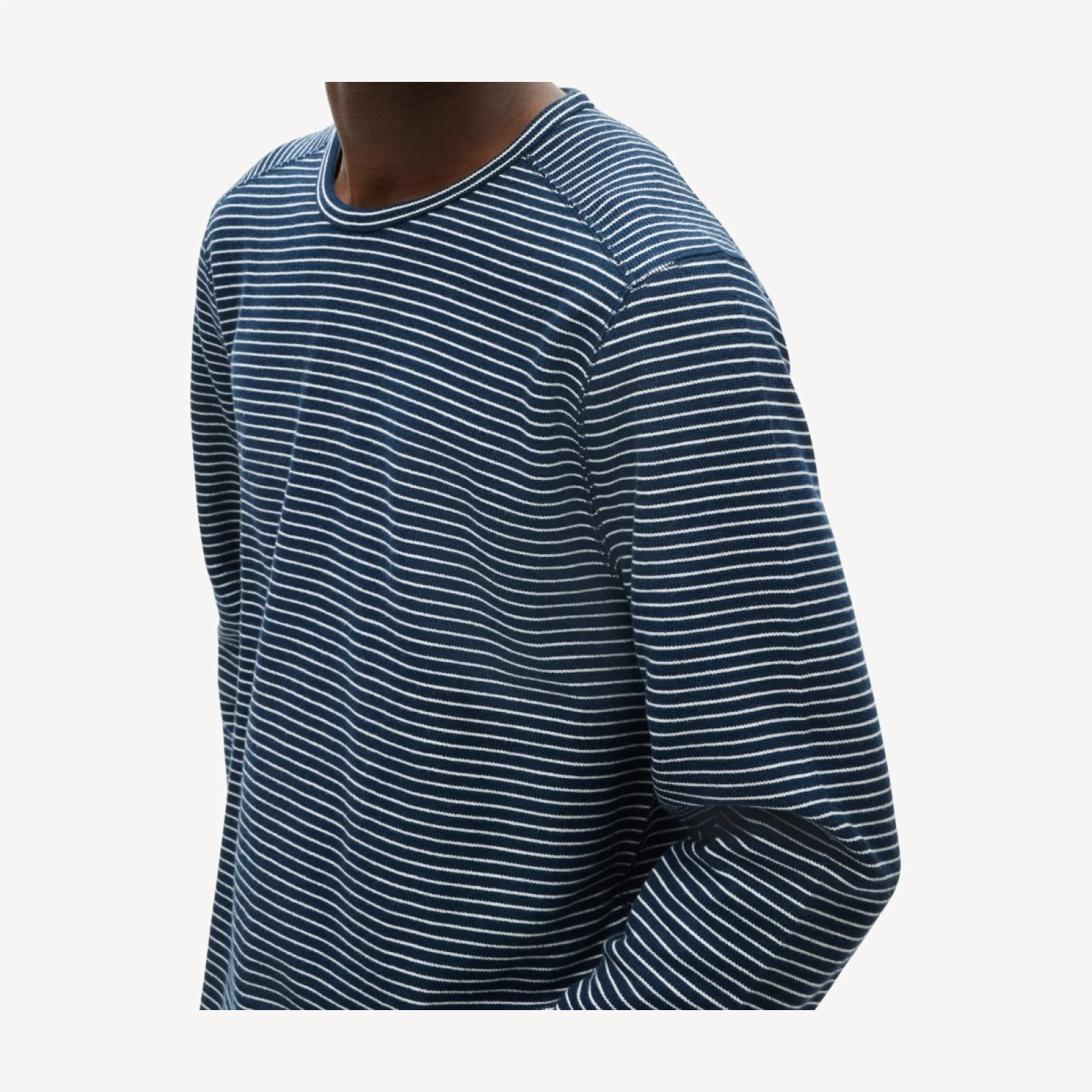 Summit thermal-knit crewneck in stripe