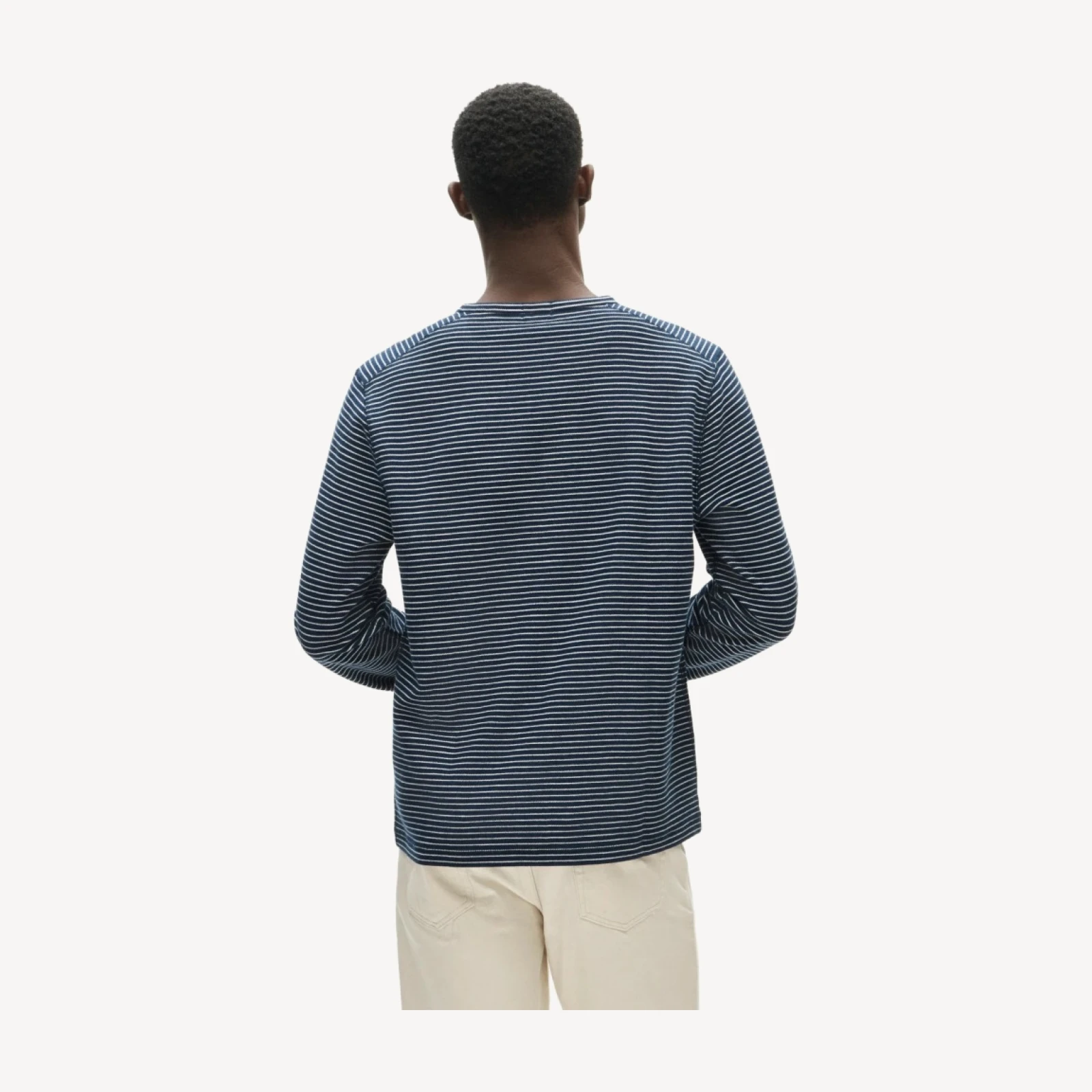 Summit thermal-knit crewneck in stripe