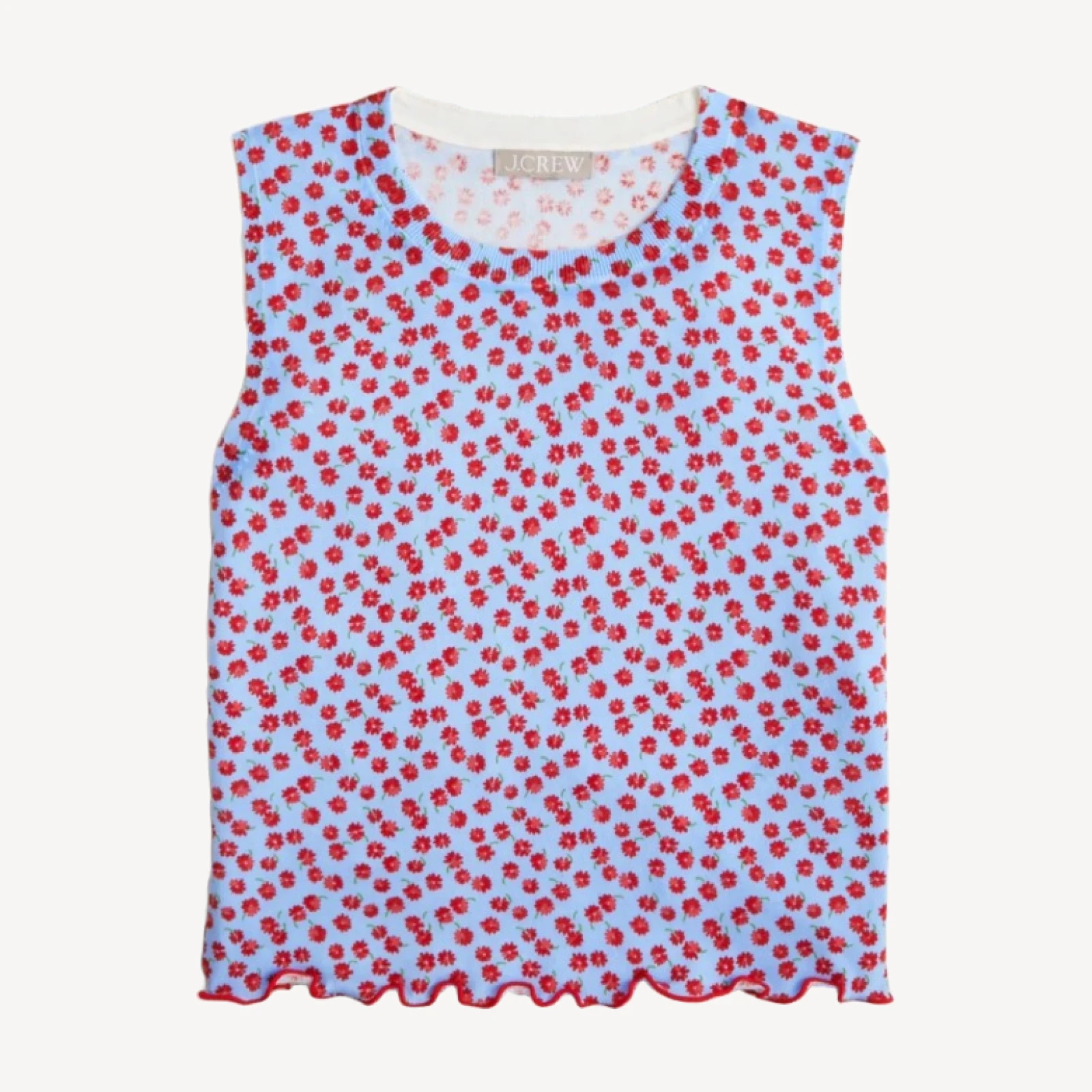 Premium ultra-fine cotton sweater shell in summer fields print