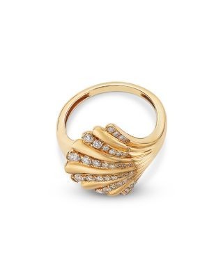 Bloomingdale's Fine Collection Diamond Shell Ring in 14K Yellow Gold, 0.45 tcw
