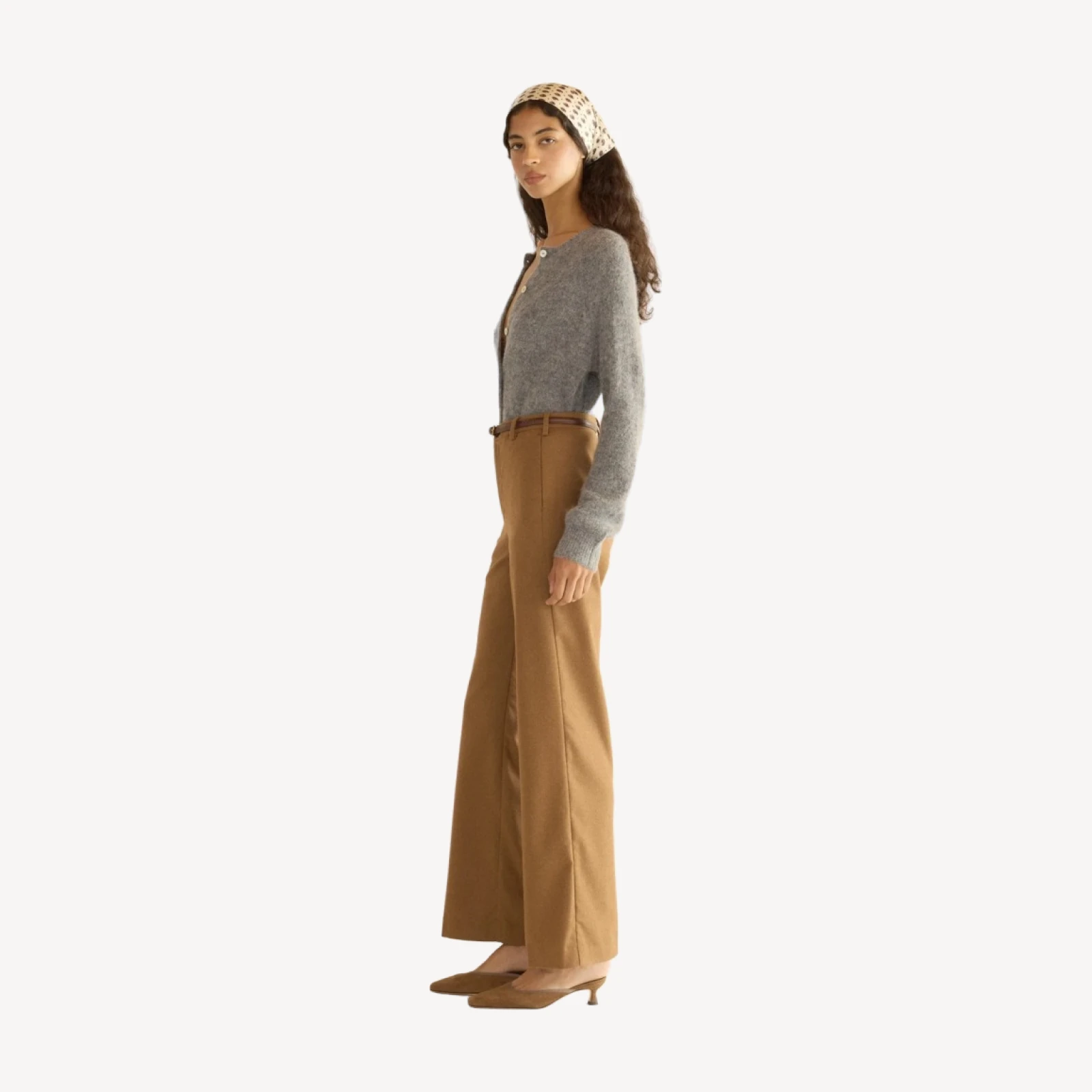 PETRA CARDIGAN -- DARK HEATHER GREY