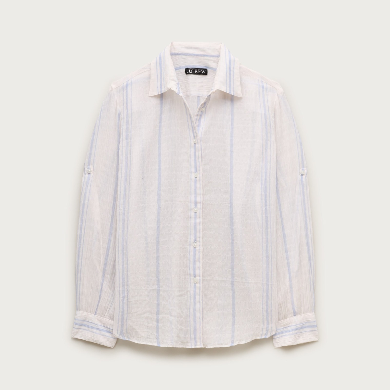 Jules classic-fit button-up shirt in striped textured gauze