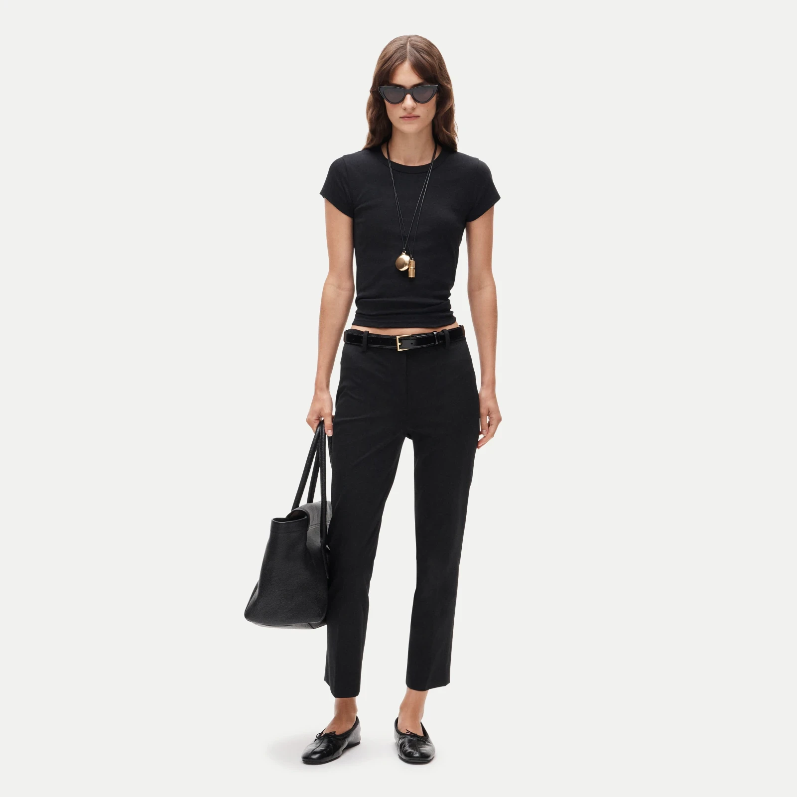 Café capri in bi-stretch cotton blend