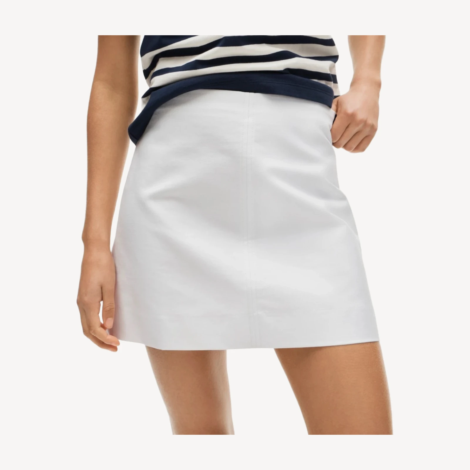 Fairfax mini skirt in double cotton poplin