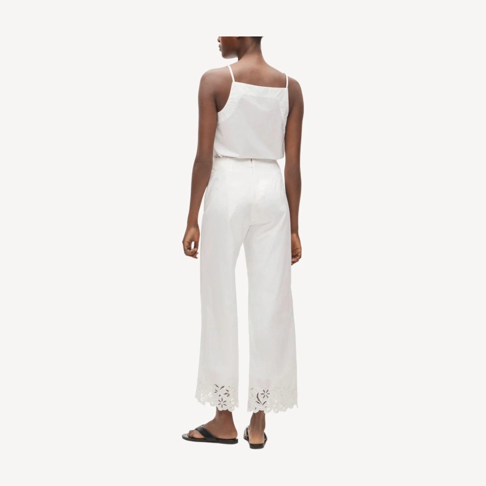 Rori embroidered-hem pant