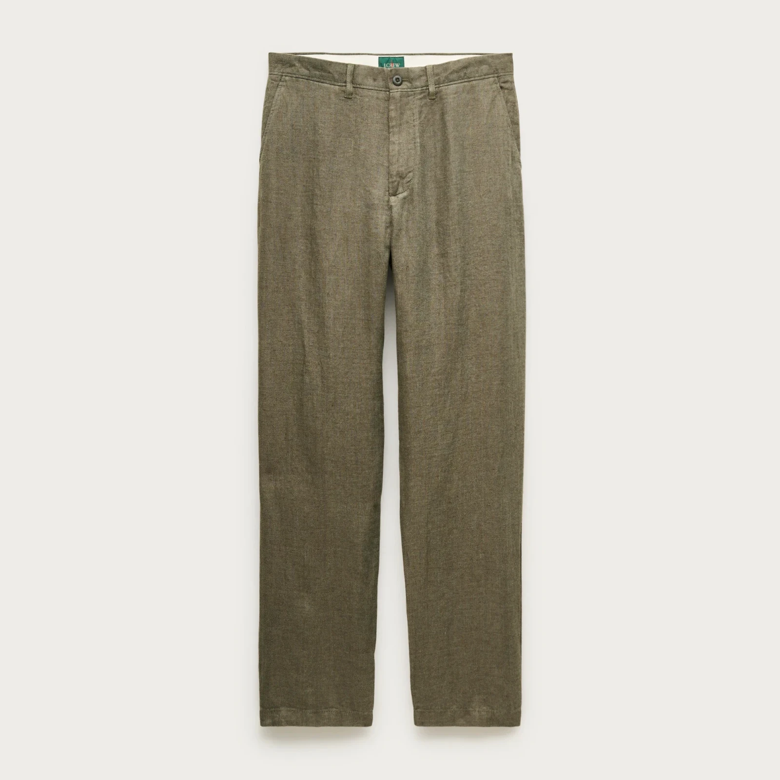 Classic-fit trouser in linen herringbone