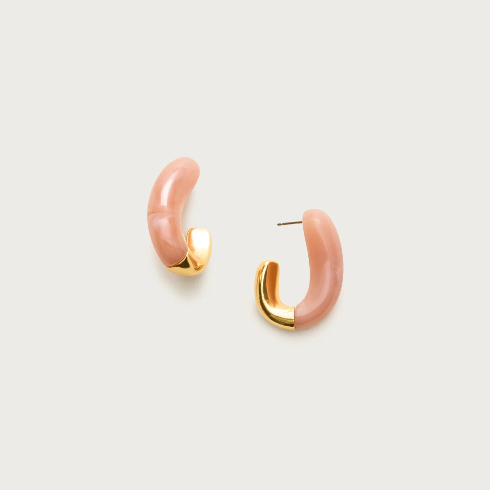 Dual-tone acetate hoop earrings