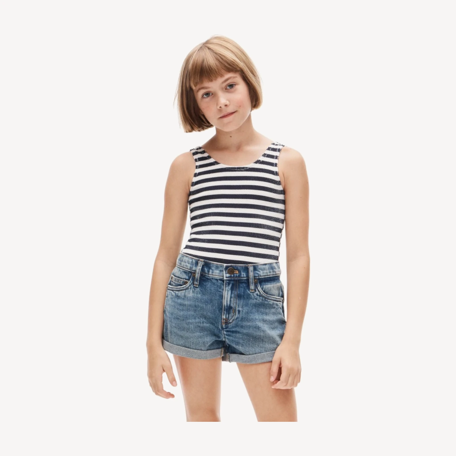 Girls' island denim short