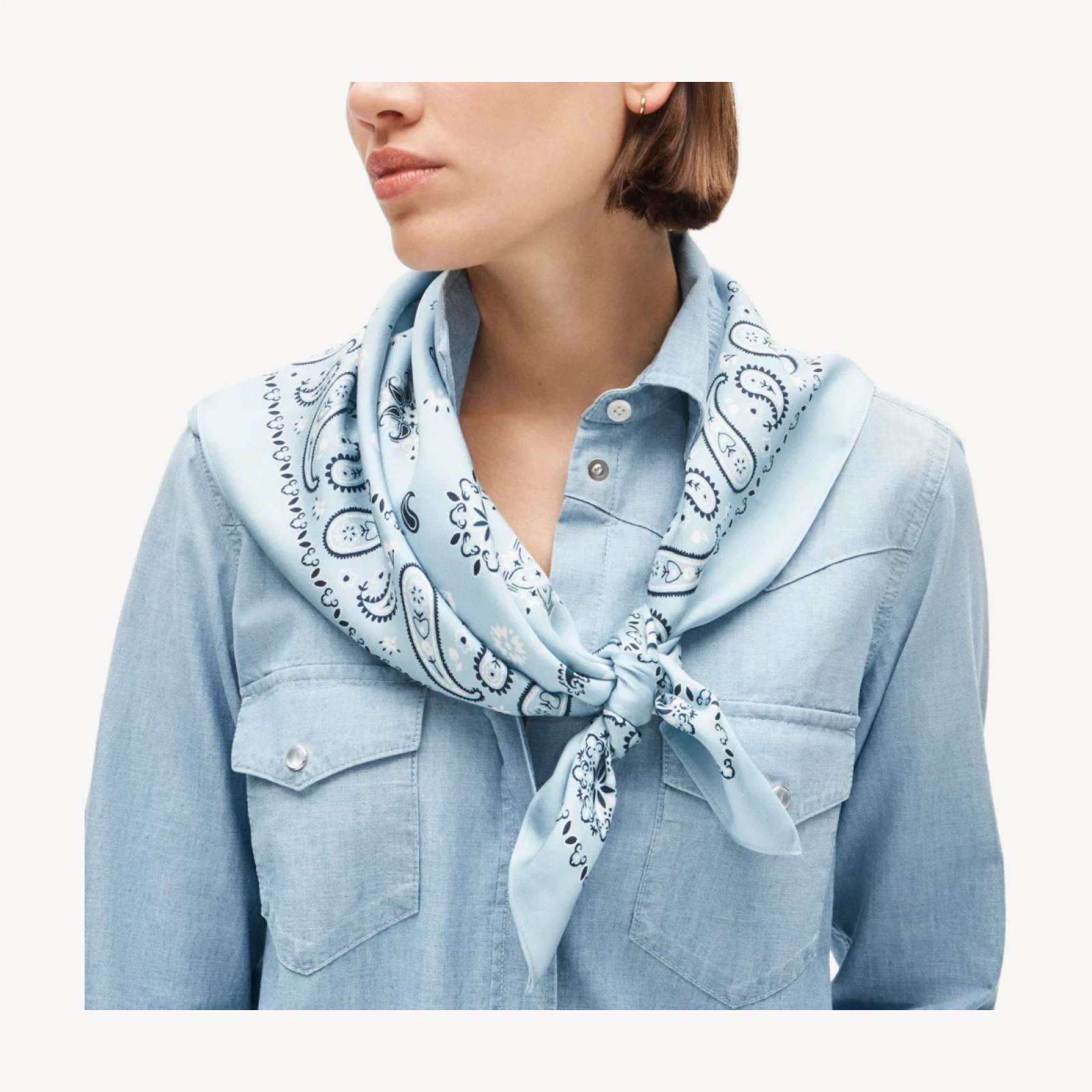 Oversized silk bandana