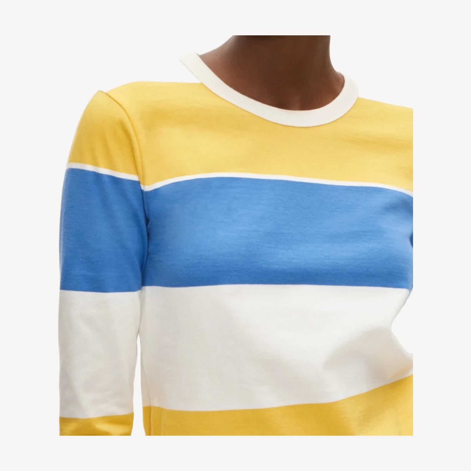 Boyfriend jersey ballet-sleeve top in stripe