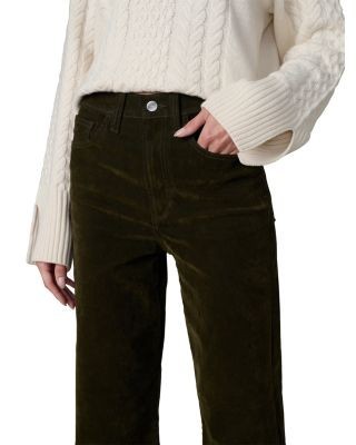 Joe's Jeans The Margot Straight Flocked Jeans in Olive