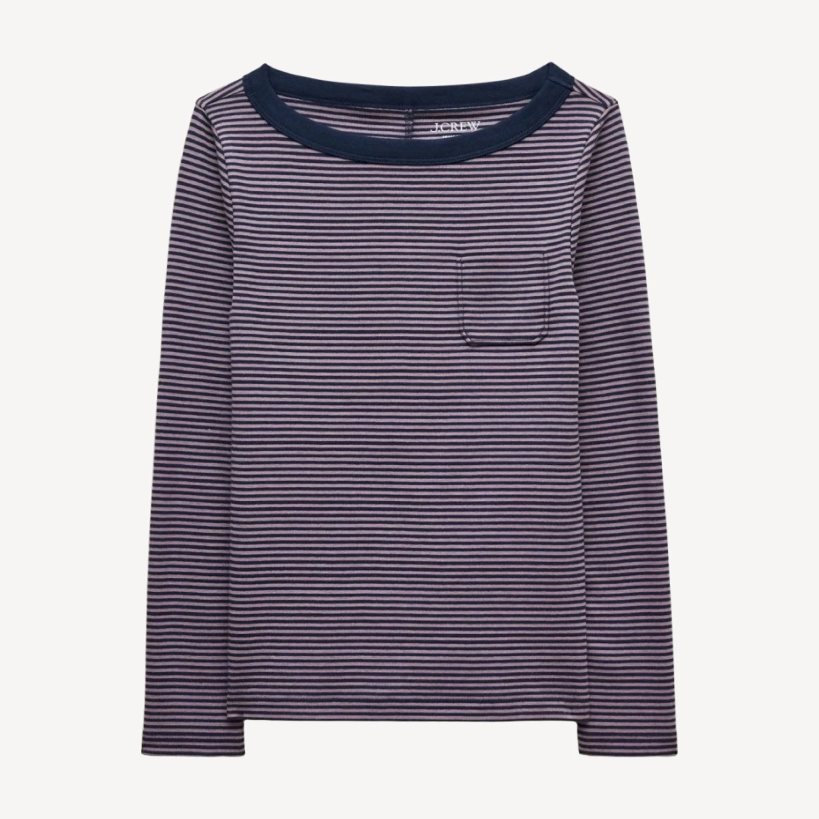 Perfect-fit three-quarter sleeve T-shirt in stripe