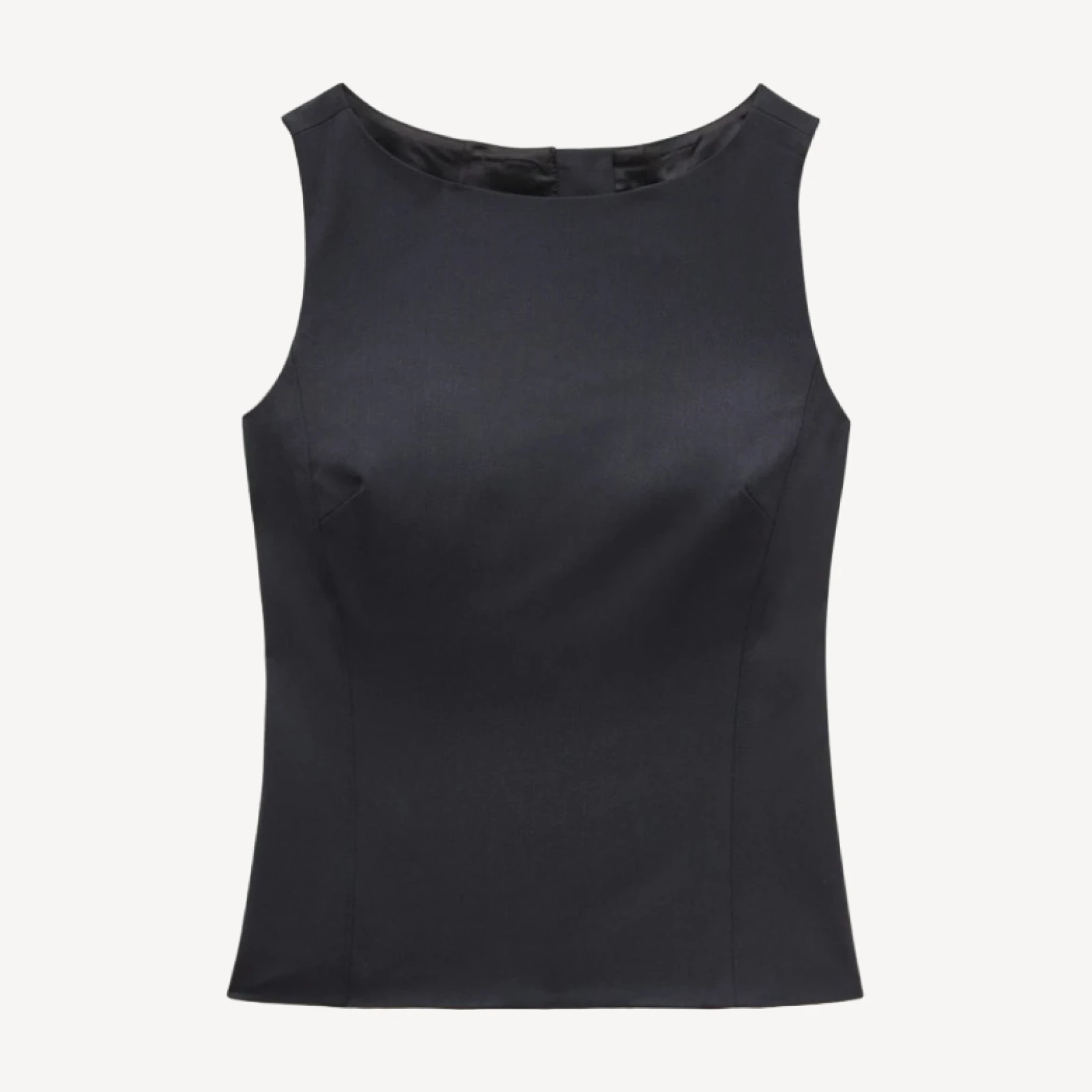 Shell top in lightspun wool blend