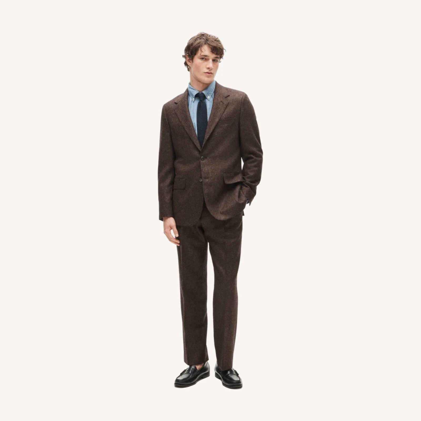 Kenmare Relaxed-fit suit jacket in English donegal wool tweed
