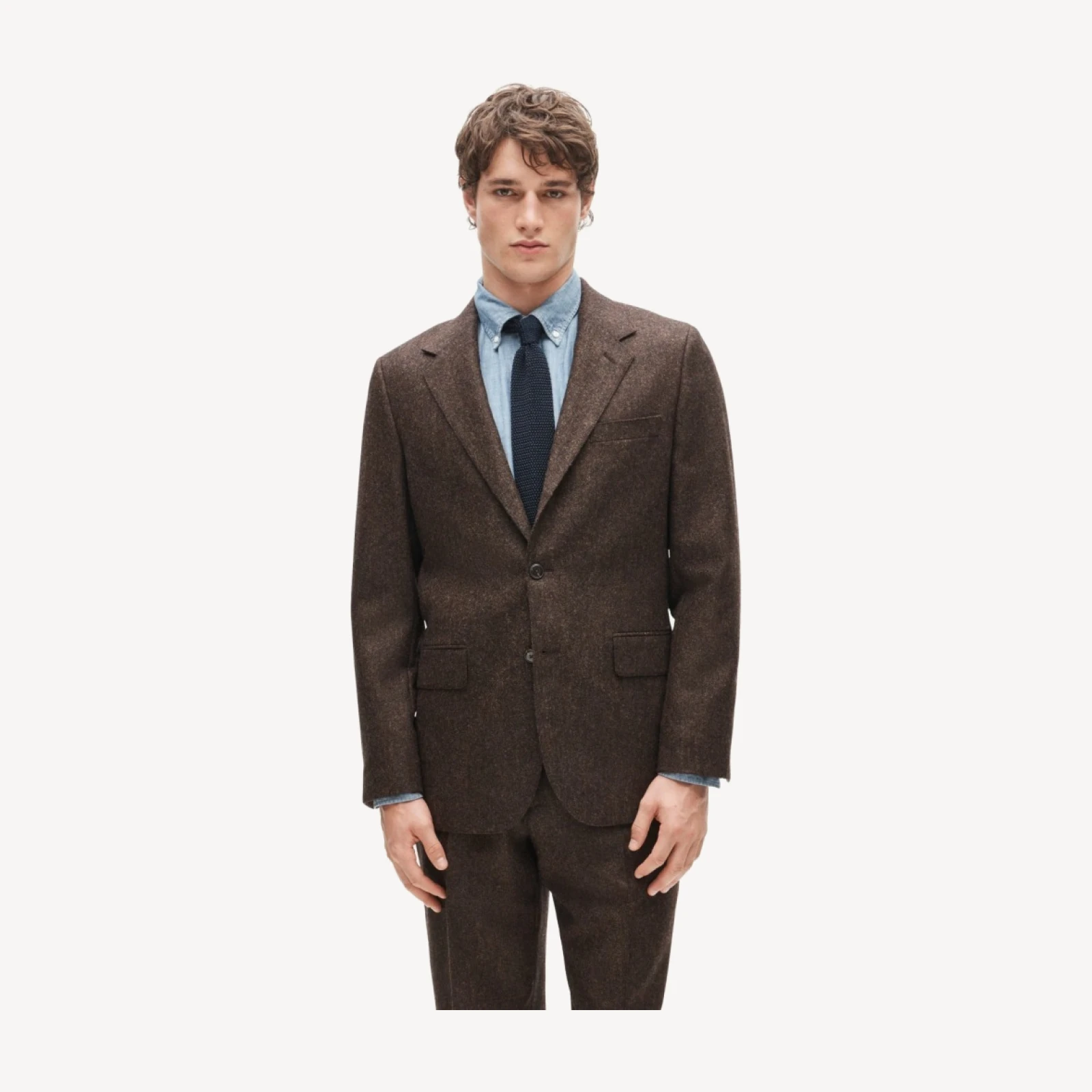 Kenmare Relaxed-fit suit jacket in English donegal wool tweed