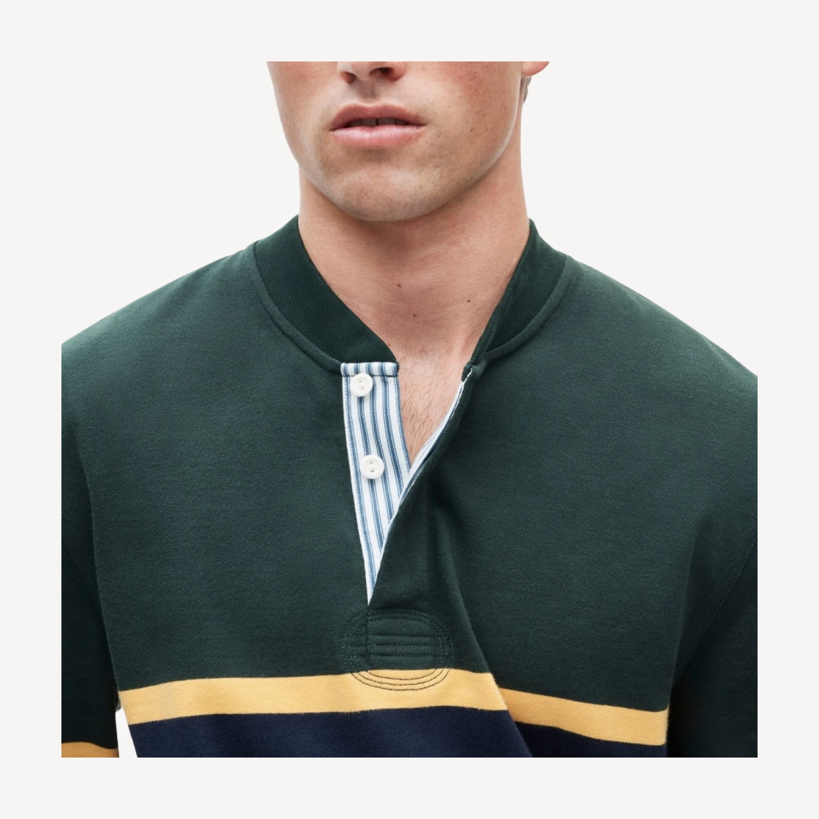 Rugby henley in stripe
