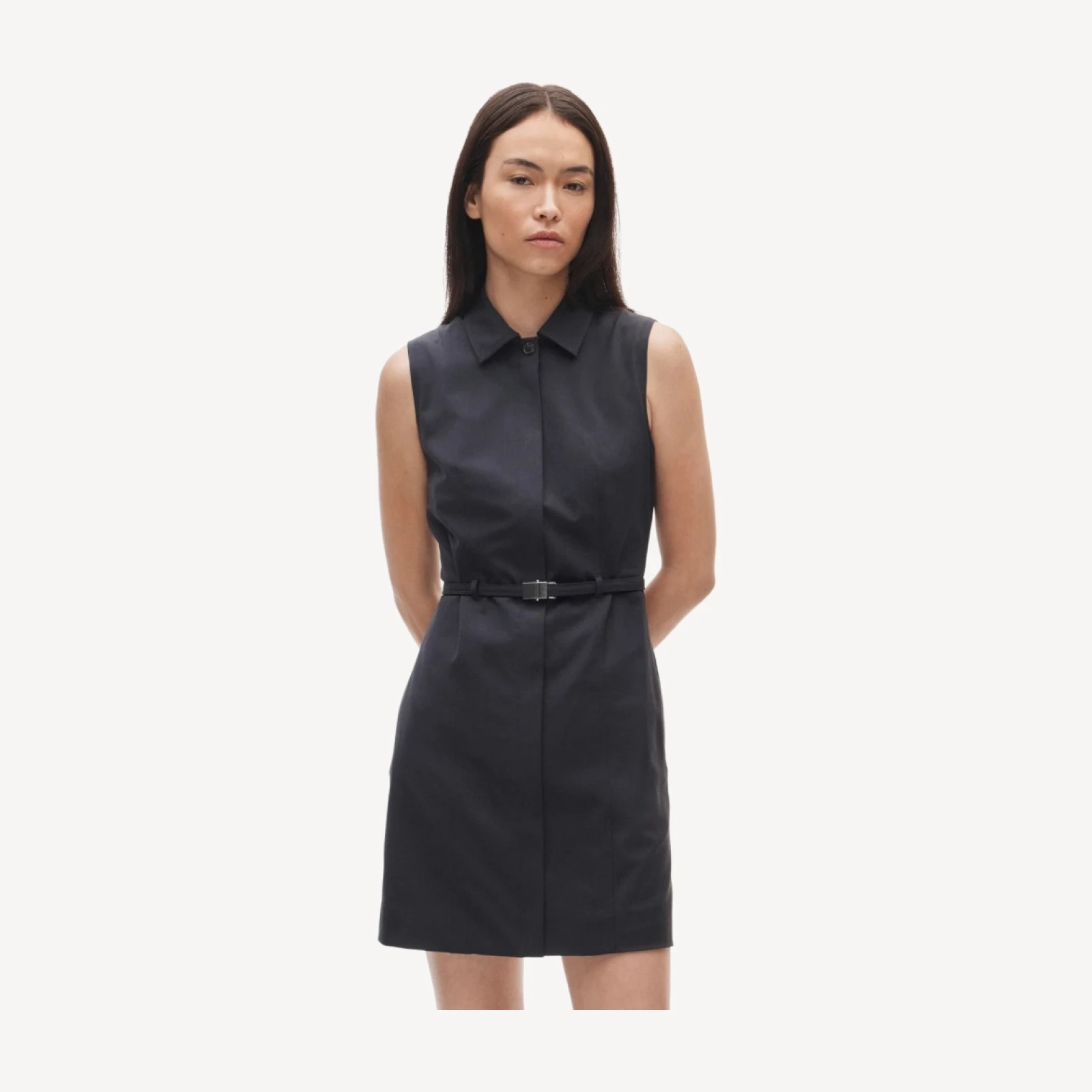 Mini dress in lightspun wool blend