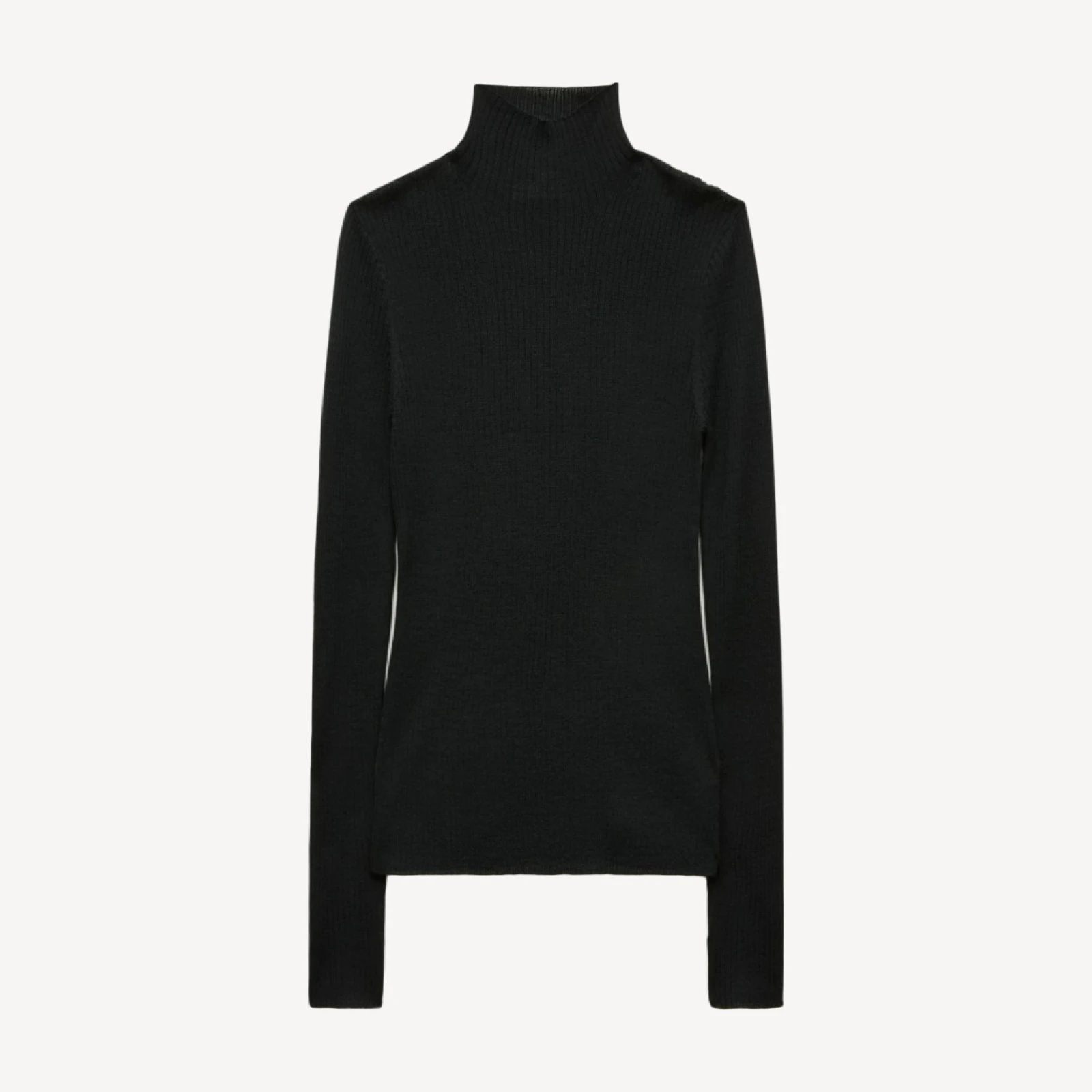 Ribbed merino turtleneck sweater