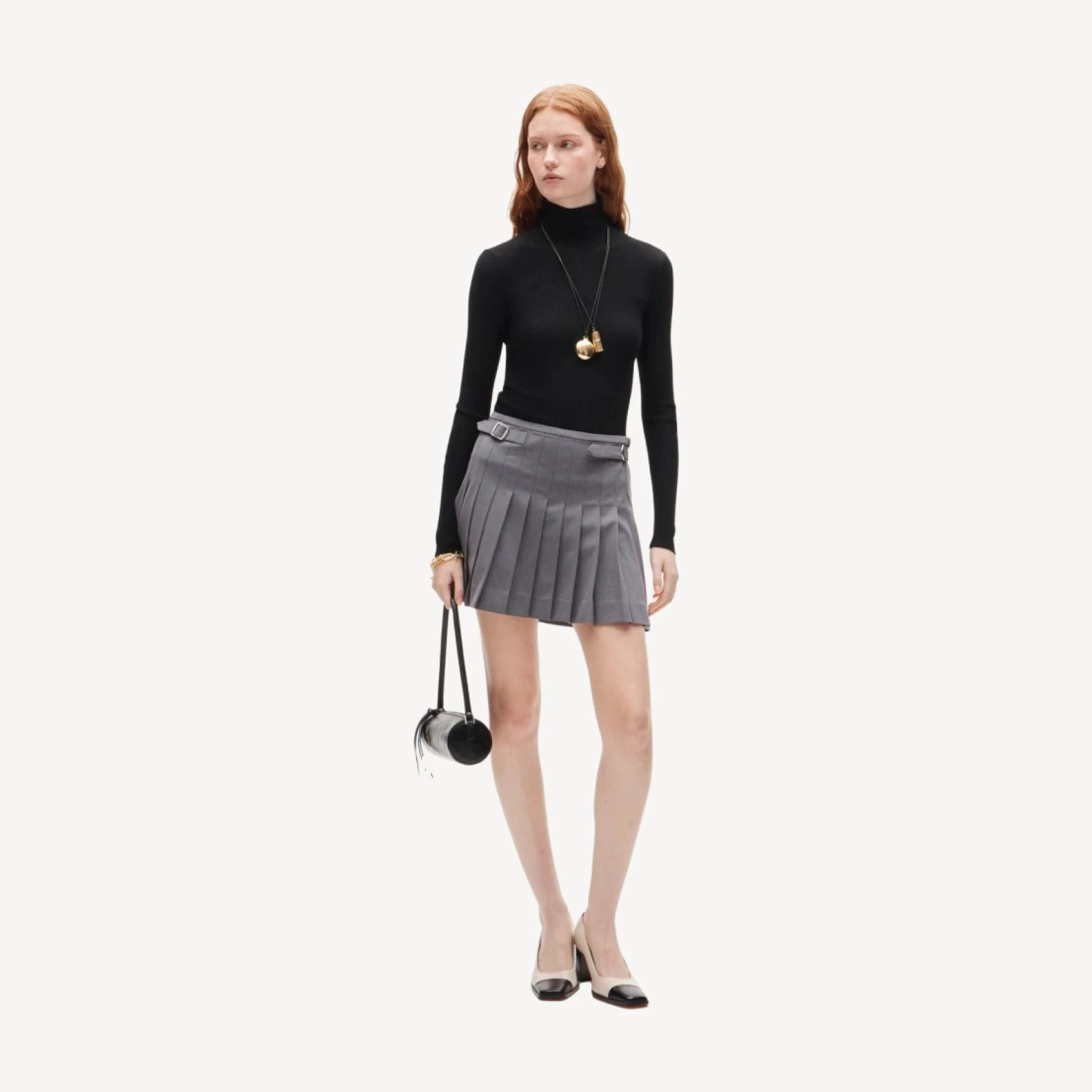 Ribbed merino turtleneck sweater