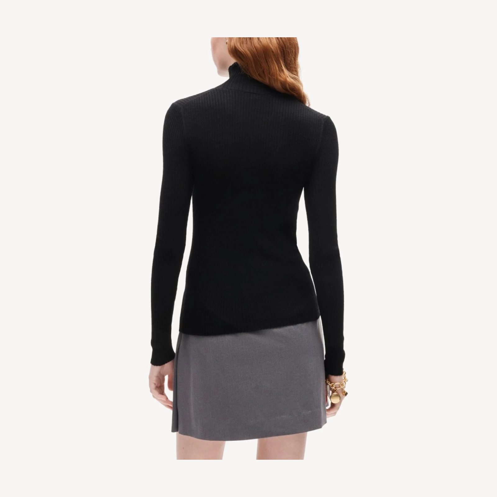 Ribbed merino turtleneck sweater