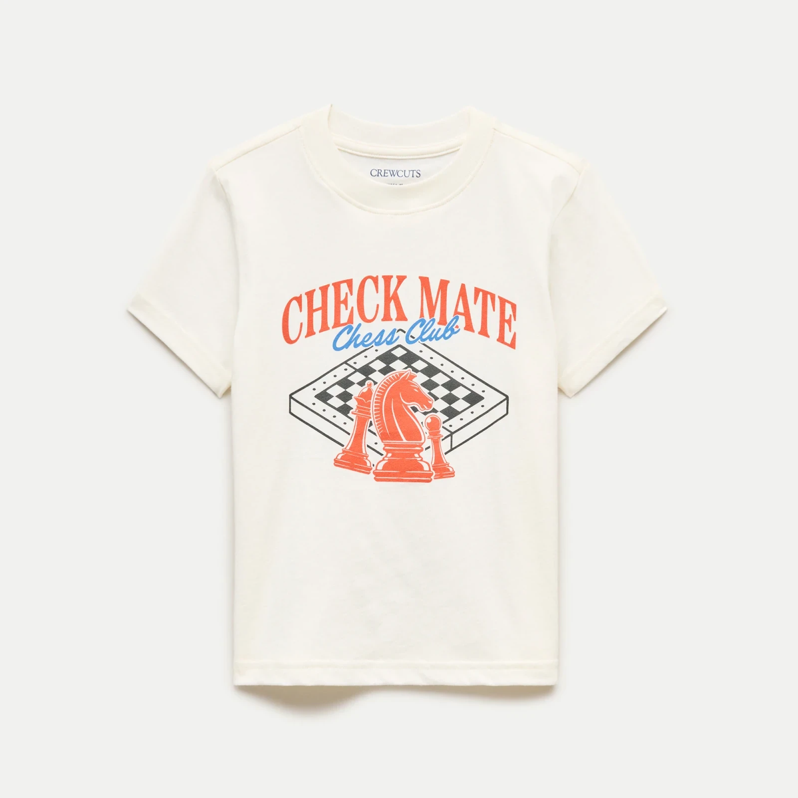 Kids' short-sleeve "check mate" graphic T-shirt