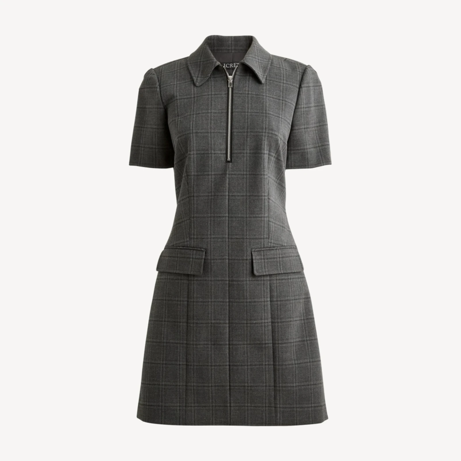 Parc dress in plaid four-season stretch