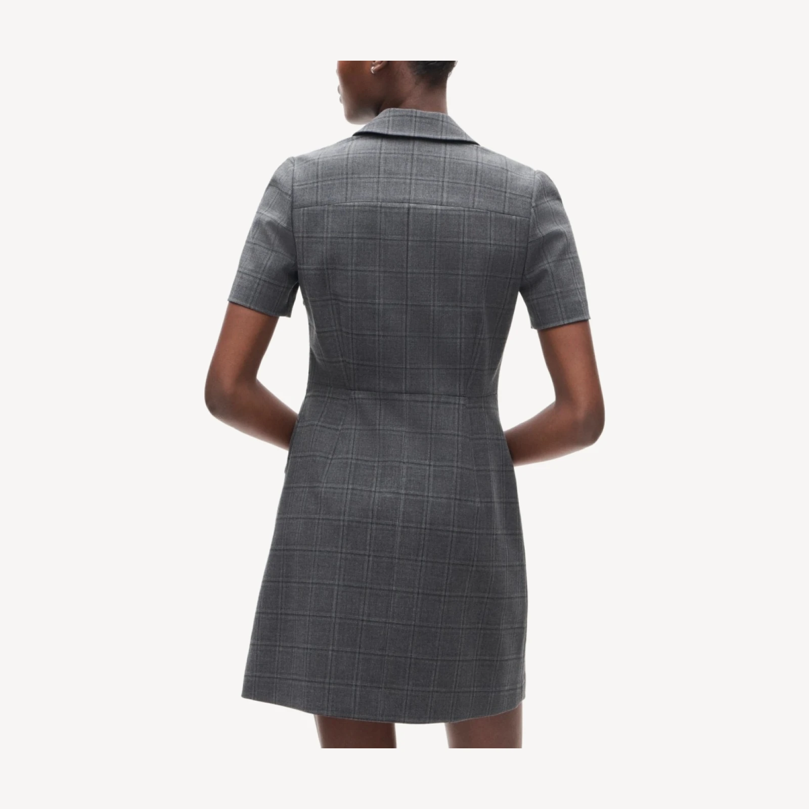 Parc dress in plaid four-season stretch