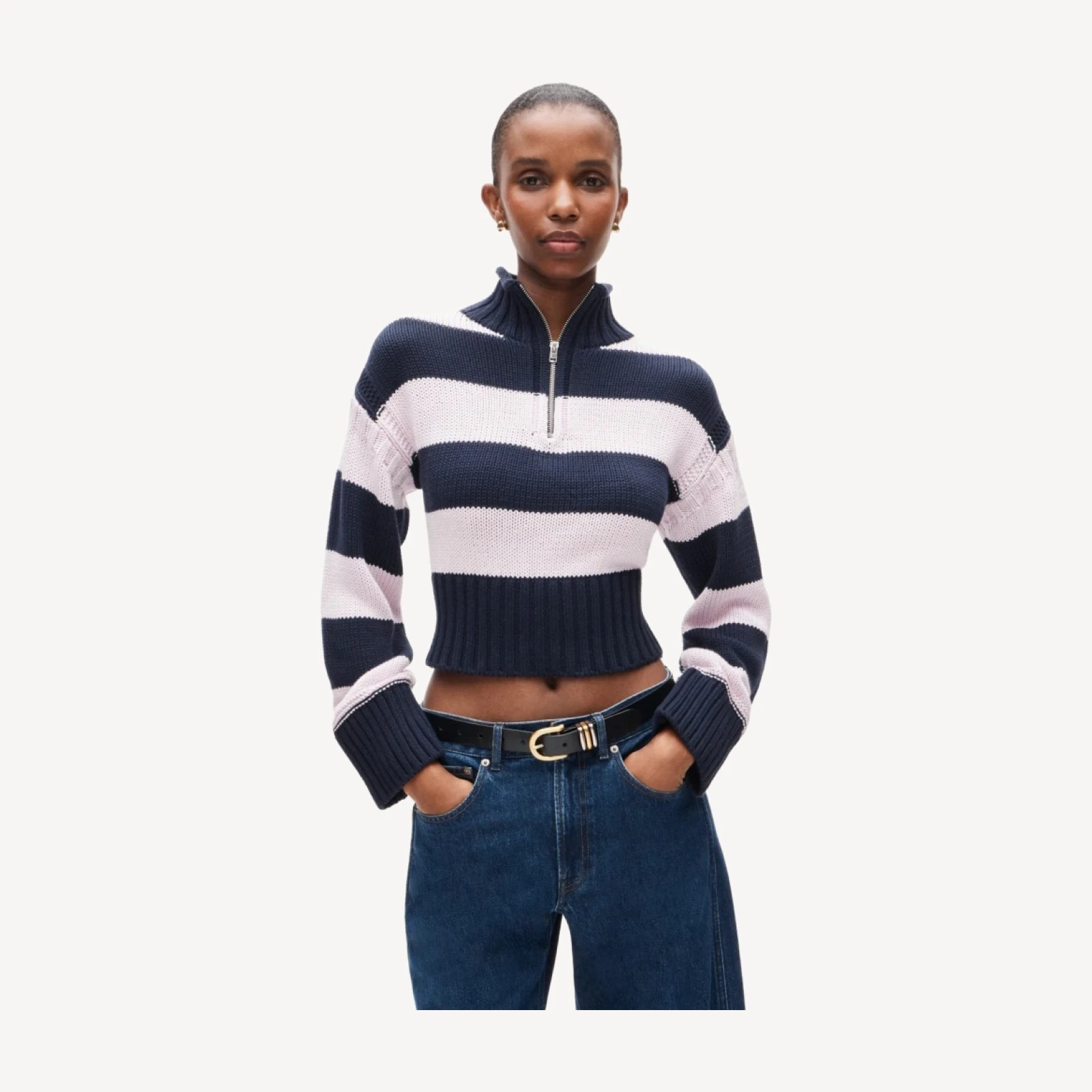 Tiny Rollneck™ in rugby stripe