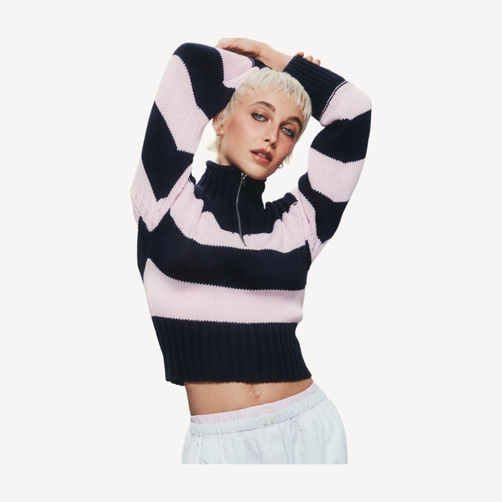 Tiny Rollneck™ in rugby stripe