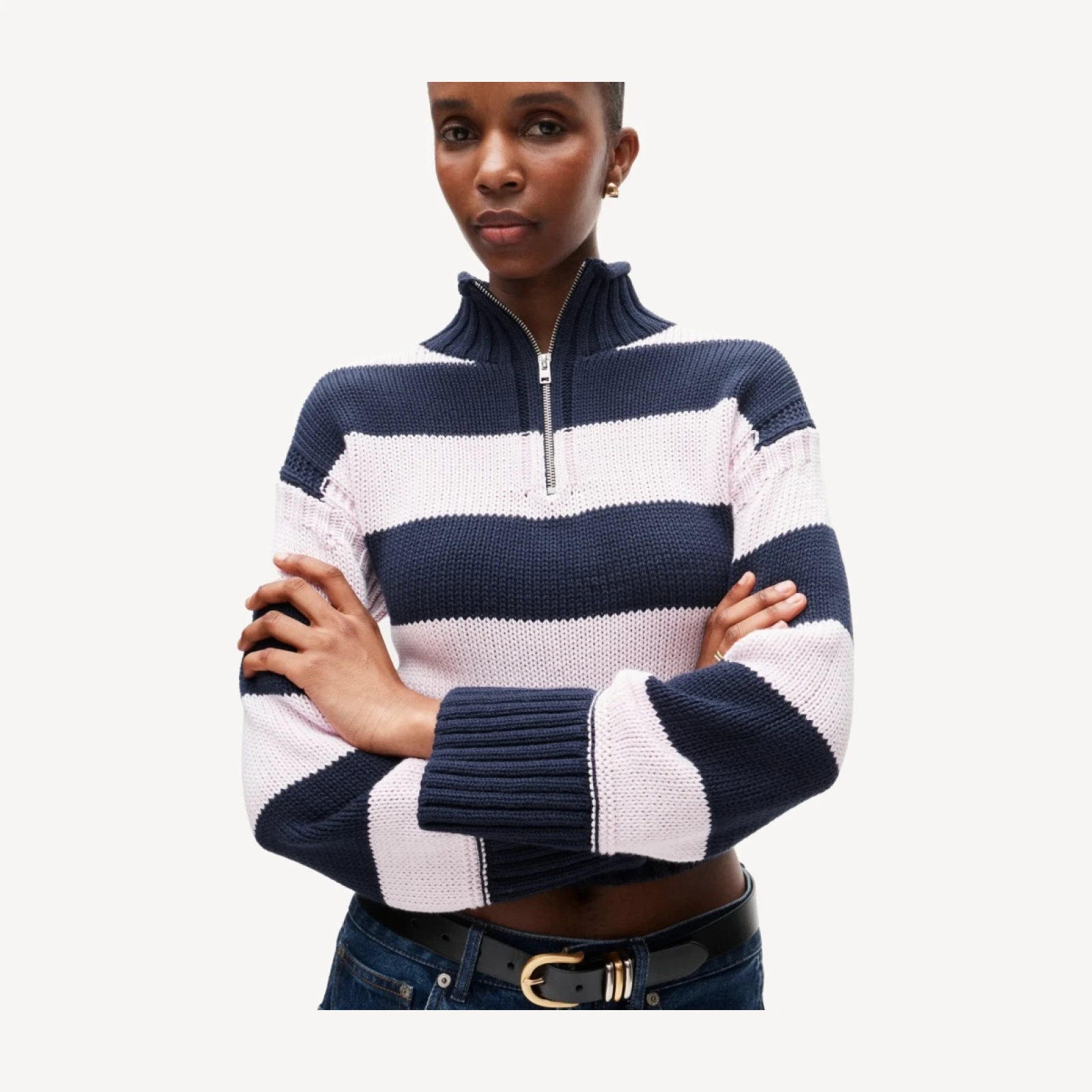 Tiny Rollneck™ in rugby stripe