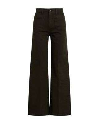 Joe's Jeans The Mia Patch Pocket High Rise Wide Leg Jeans in Olive