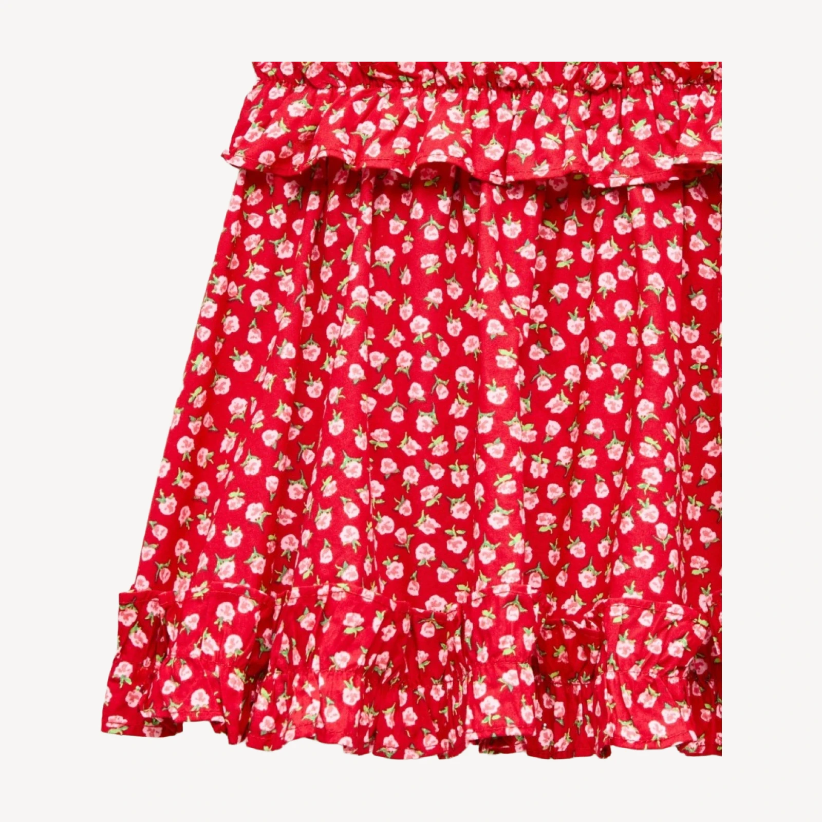 Girls' pull-on skirt in rosette print